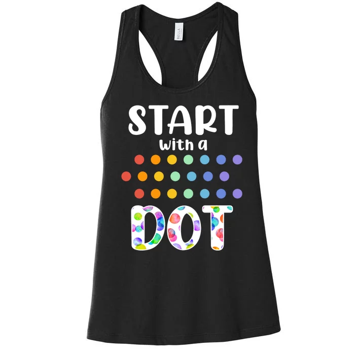 Start With A Dot Inernational Dot Day Women's Racerback Tank