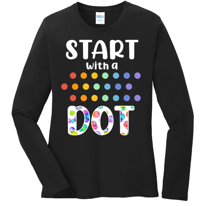 Start With A Dot Inernational Dot Day Ladies Long Sleeve Shirt