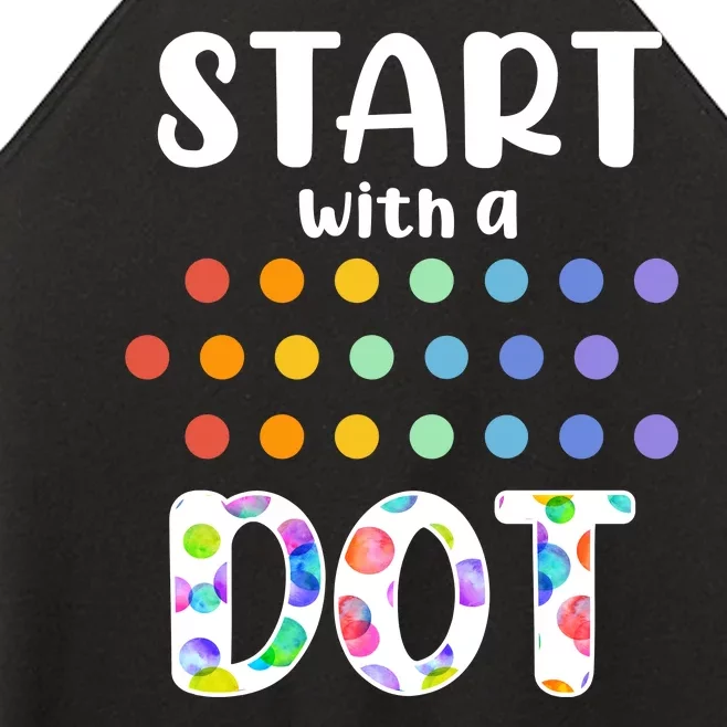 Start With A Dot Inernational Dot Day Women’s Perfect Tri Rocker Tank