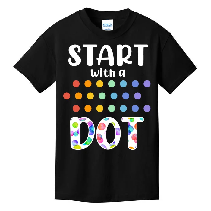 Start With A Dot Inernational Dot Day Kids T-Shirt