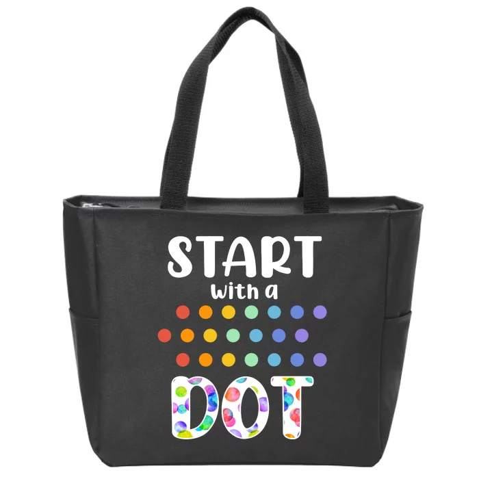 Start With A Dot Inernational Dot Day Zip Tote Bag