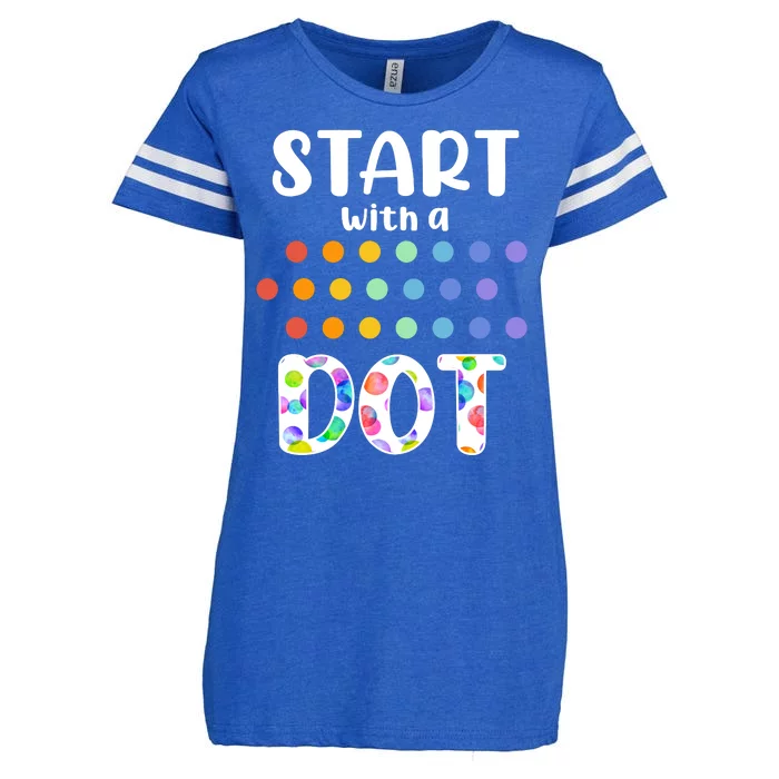 Start With A Dot Inernational Dot Day Enza Ladies Jersey Football T-Shirt