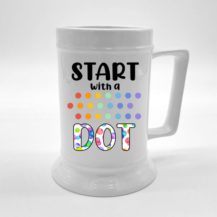 Start With A Dot Inernational Dot Day Front & Back Beer Stein