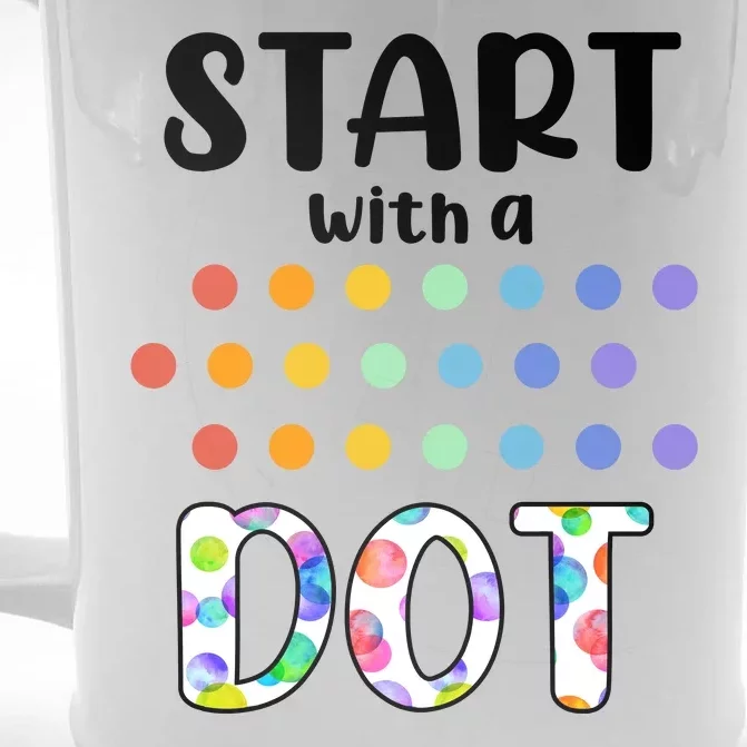 Start With A Dot Inernational Dot Day Front & Back Beer Stein