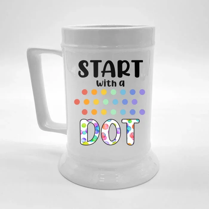 Start With A Dot Inernational Dot Day Front & Back Beer Stein