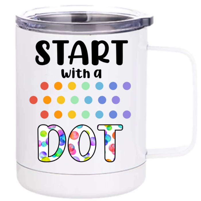 Start With A Dot Inernational Dot Day Front & Back 12oz Stainless Steel Tumbler Cup