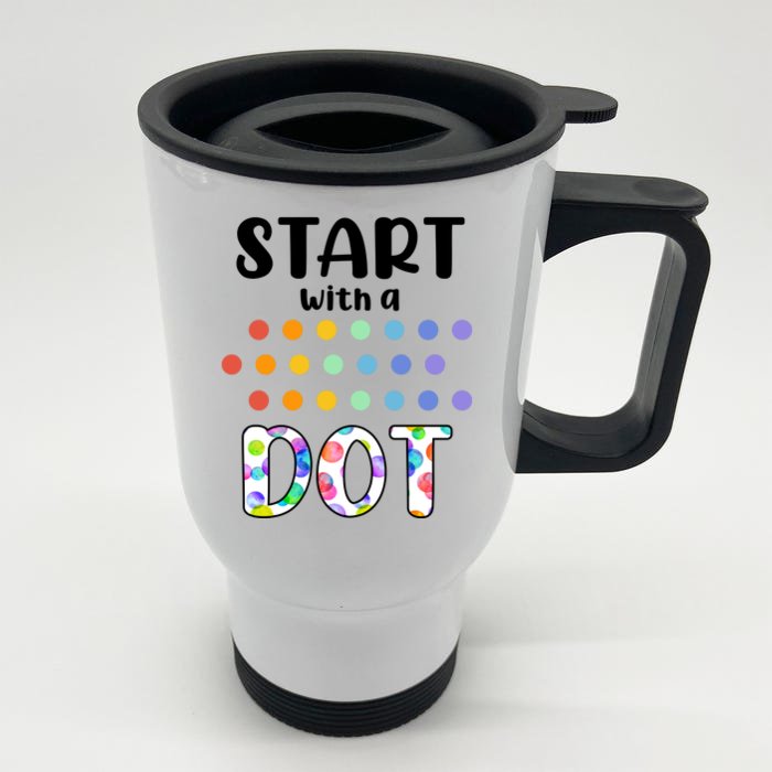 Start With A Dot Inernational Dot Day Front & Back Stainless Steel Travel Mug