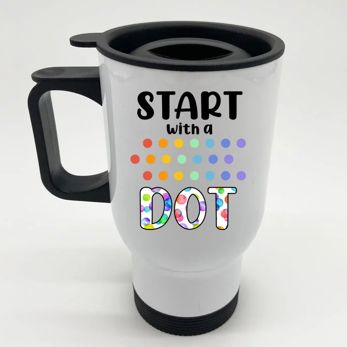 Start With A Dot Inernational Dot Day Front & Back Stainless Steel Travel Mug