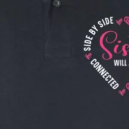 Sisters Will Always Be Connected By Heart Sister Sibling Softstyle Adult Sport Polo