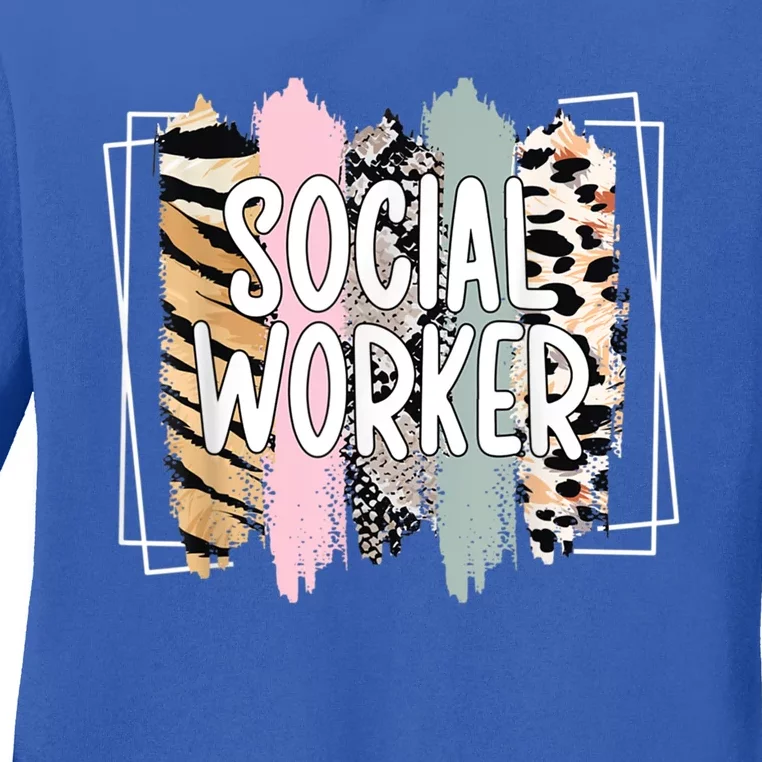 Social Worker Appreciation Social Work Month Ladies Long Sleeve Shirt