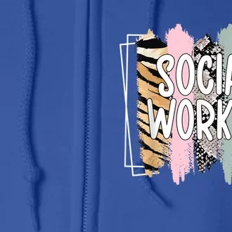 Social Worker Appreciation Social Work Month Full Zip Hoodie