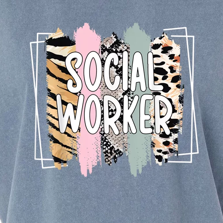 Social Worker Appreciation Social Work Month Garment-Dyed Women's Muscle Tee