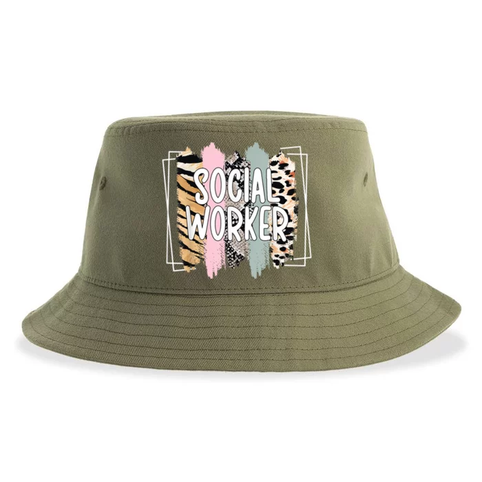 Social Worker Appreciation Social Work Month Sustainable Bucket Hat