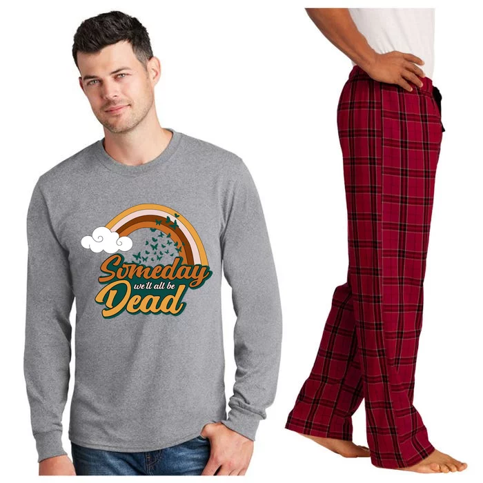 Someday We'll All Be Dead Retro Rainbow Long Sleeve Pajama Set