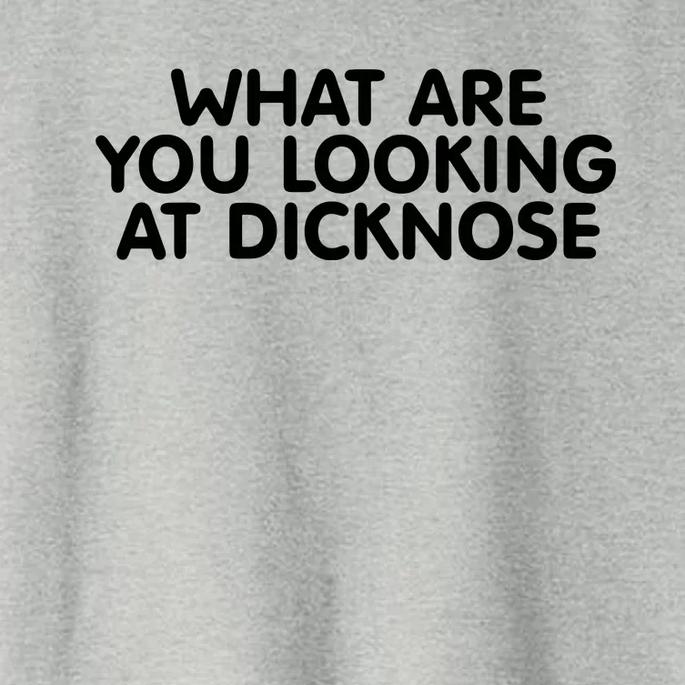 Saying What Are You Looking At Dicknose Women's Crop Top Tee