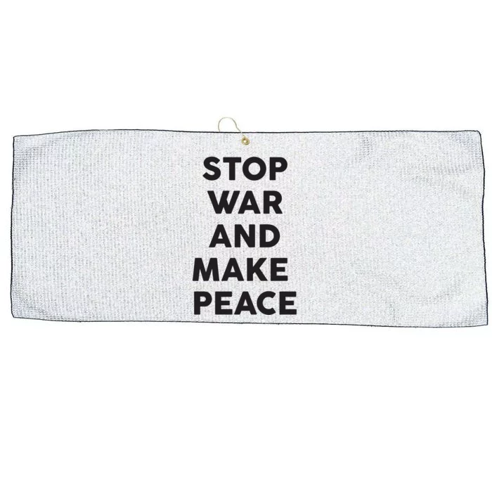 Stop War And Make Peace Large Microfiber Waffle Golf Towel