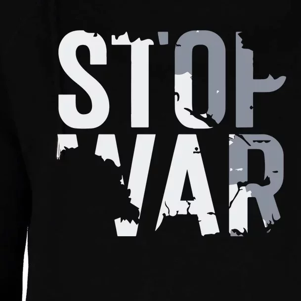 Stop War And Make Peace Womens Funnel Neck Pullover Hood