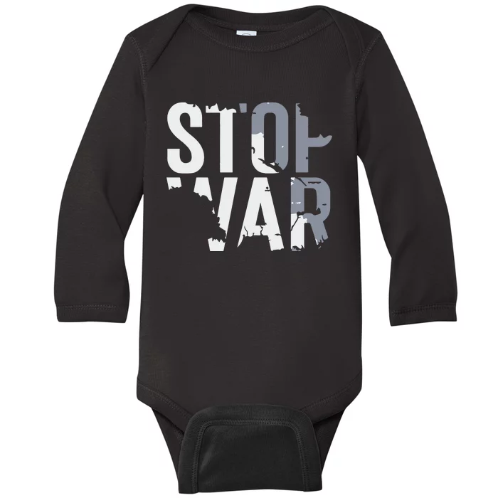 Stop War And Make Peace Baby Long Sleeve Bodysuit