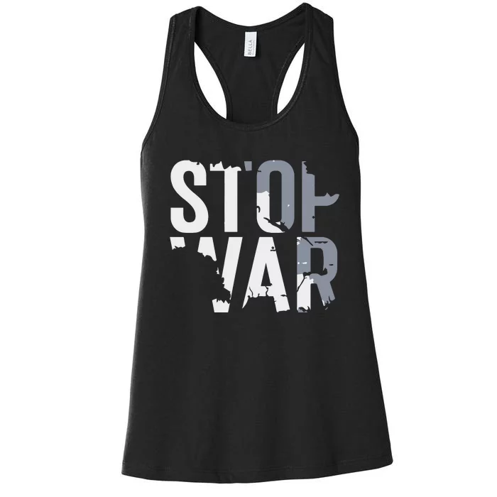 Stop War And Make Peace Women's Racerback Tank