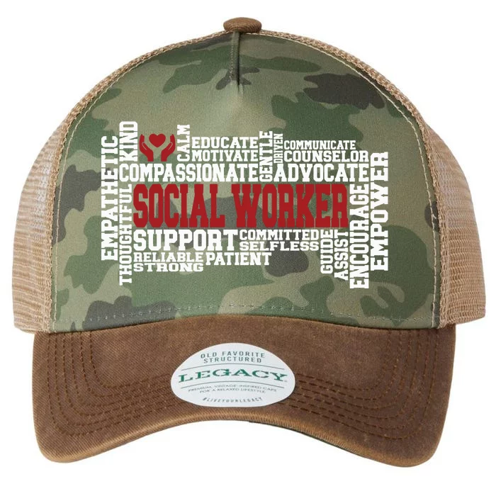 Social Worker Advocate Support Empower Legacy Tie Dye Trucker Hat