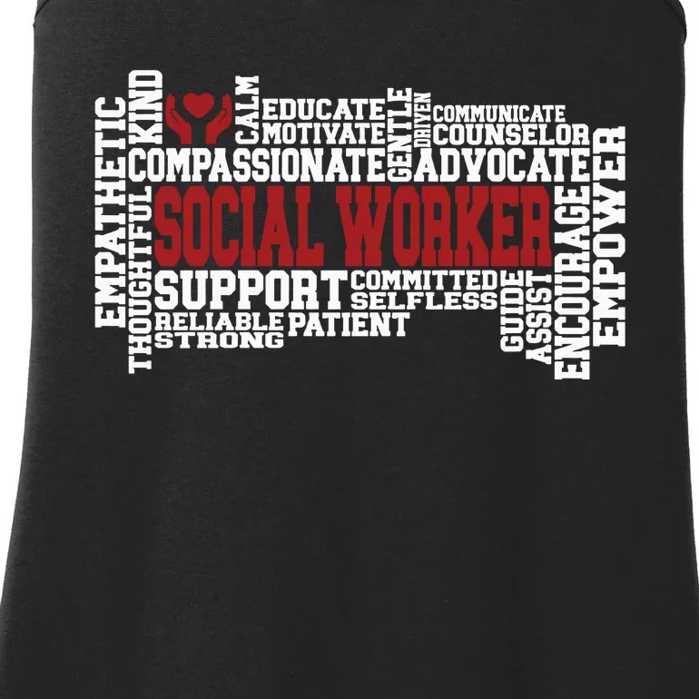 Social Worker Advocate Support Empower Ladies Essential Tank