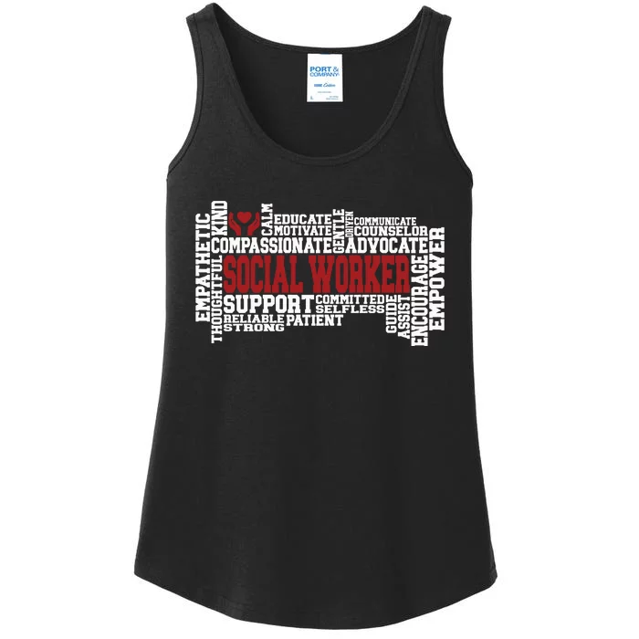 Social Worker Advocate Support Empower Ladies Essential Tank