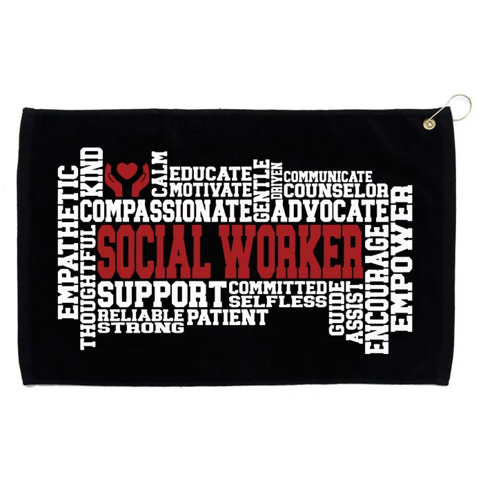 Social Worker Advocate Support Empower Grommeted Golf Towel