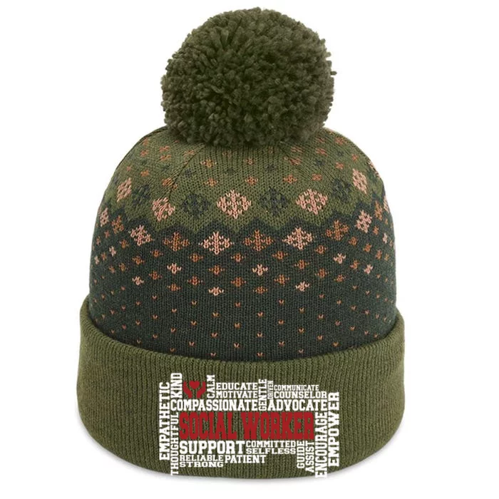 Social Worker Advocate Support Empower The Baniff Cuffed Pom Beanie