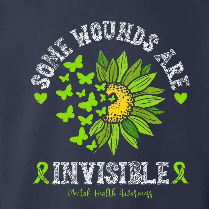 Some Wounds Are Invisible Mental Health Awareness Sunflower Toddler Hoodie