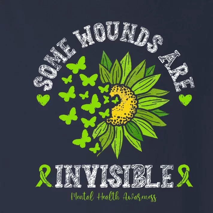 Some Wounds Are Invisible Mental Health Awareness Sunflower Toddler Long Sleeve Shirt