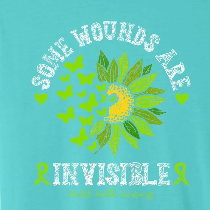 Some Wounds Are Invisible Mental Health Awareness Sunflower ChromaSoft Performance T-Shirt