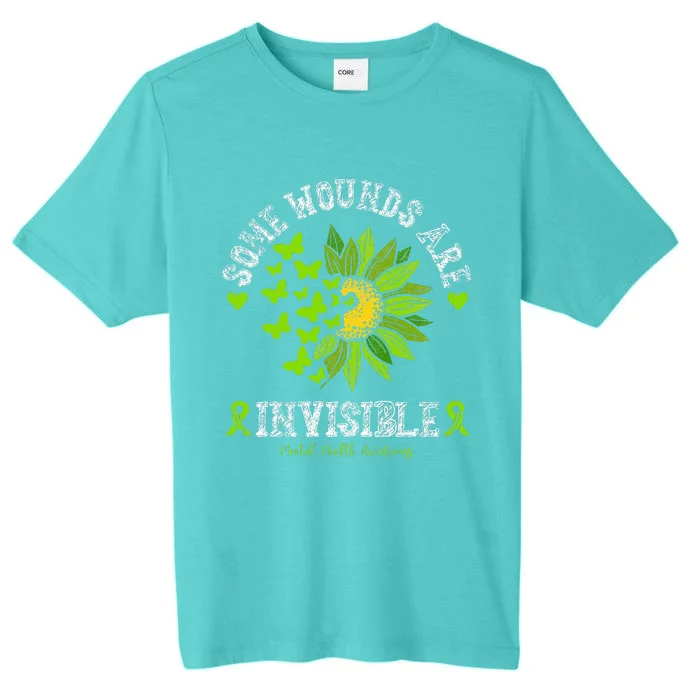 Some Wounds Are Invisible Mental Health Awareness Sunflower ChromaSoft Performance T-Shirt