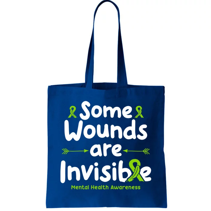 Some Wounds Are Invisible Tal Health Awareness Ribbon Gift Tote Bag