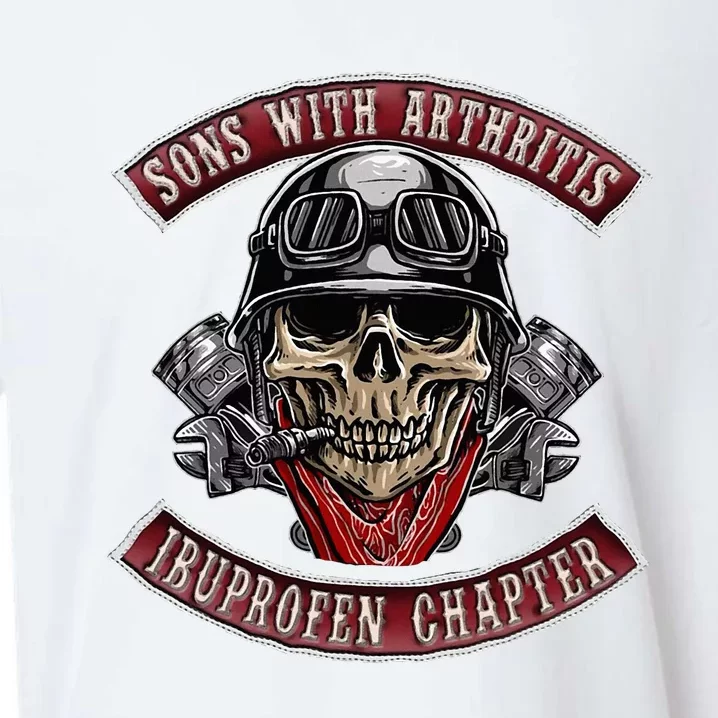 Sons With Arthritis Ibuprofen Chapter Funny Biker Skull Gift Sueded Cloud Jersey T-Shirt