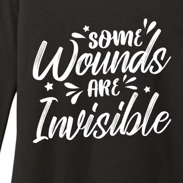 Some Wounds Are Invisible Psychiatric Nurse And Depression Gift Womens CVC Long Sleeve Shirt