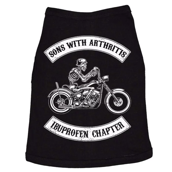 Sons With Arthritis Ibuprofen Chapter Funny Biker Skull Doggie Tank