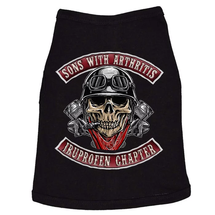 Sons With Arthritis Ibuprofen Chapter Funny Biker Skull Gift Doggie Tank