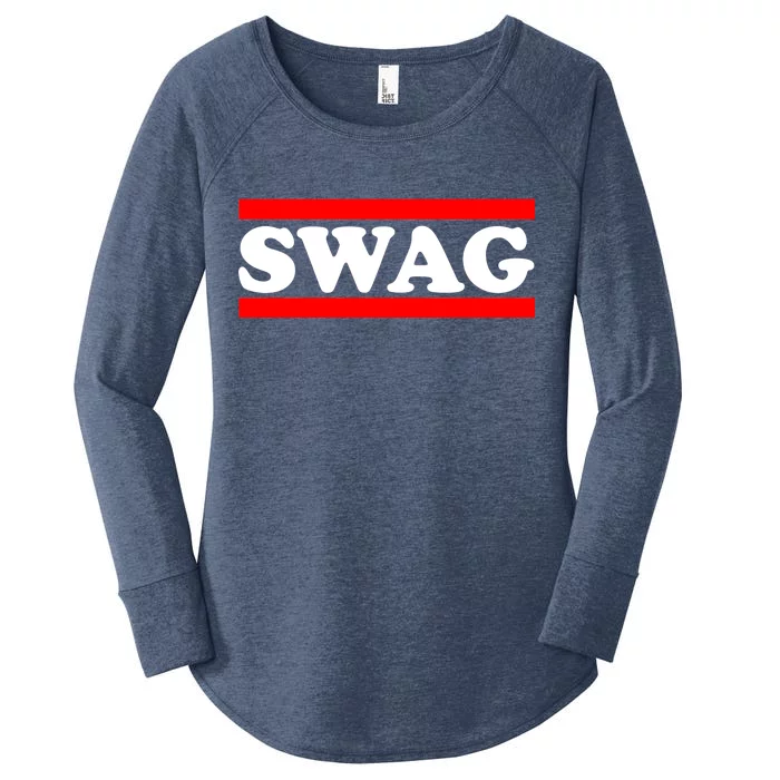 Swag Box Women's Perfect Tri Tunic Long Sleeve Shirt