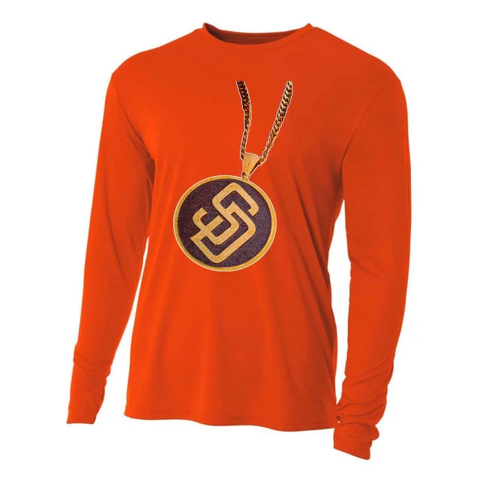 Swag Chain San Diego Baseball Home Run Cooling Performance Long Sleeve Crew