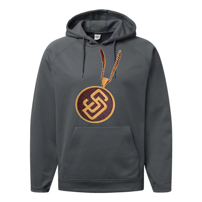 Swag Chain San Diego Baseball Home Run Performance Fleece Hoodie