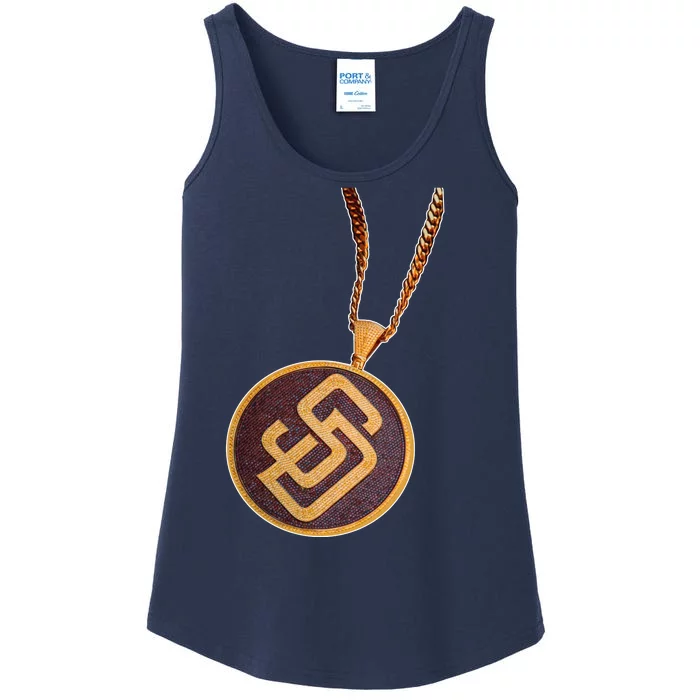 Swag Chain San Diego Baseball Home Run Ladies Essential Tank