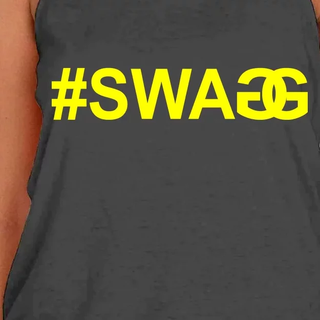 #Swag Logo Women's Knotted Racerback Tank