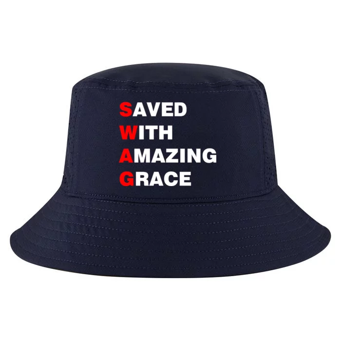 Swag Saved With Amazing Grace Cool Comfort Performance Bucket Hat