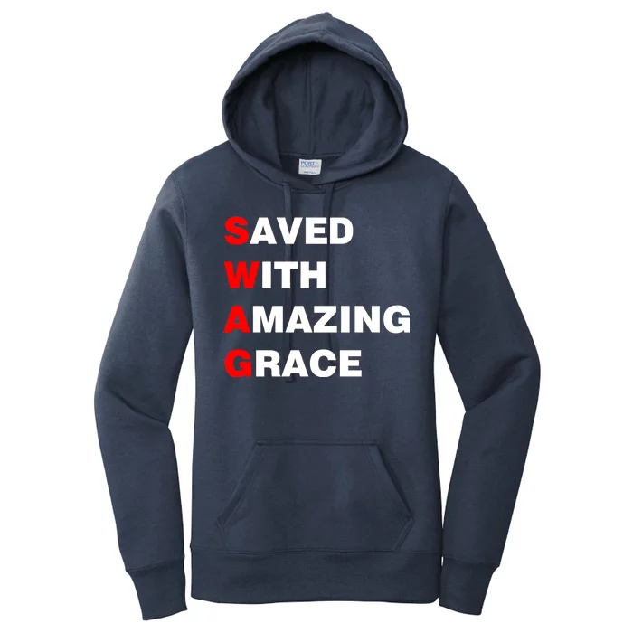 Swag Saved With Amazing Grace Women's Pullover Hoodie