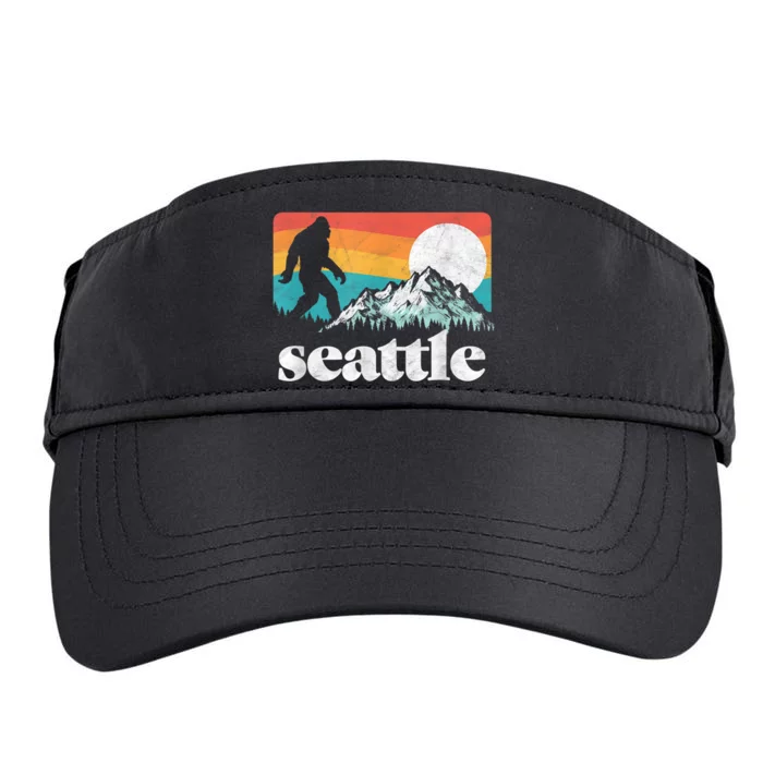 Seattle Washington Bigfoot Mountains Adult Drive Performance Visor