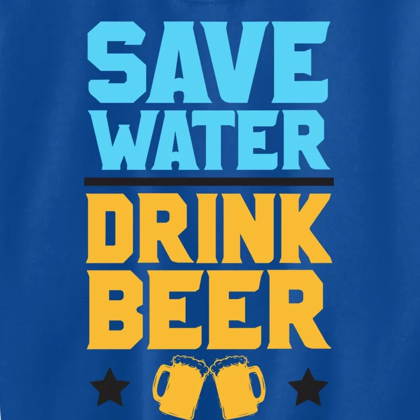 Save Water Beer Sarcastic Craft Retro Design Gift Kids Sweatshirt