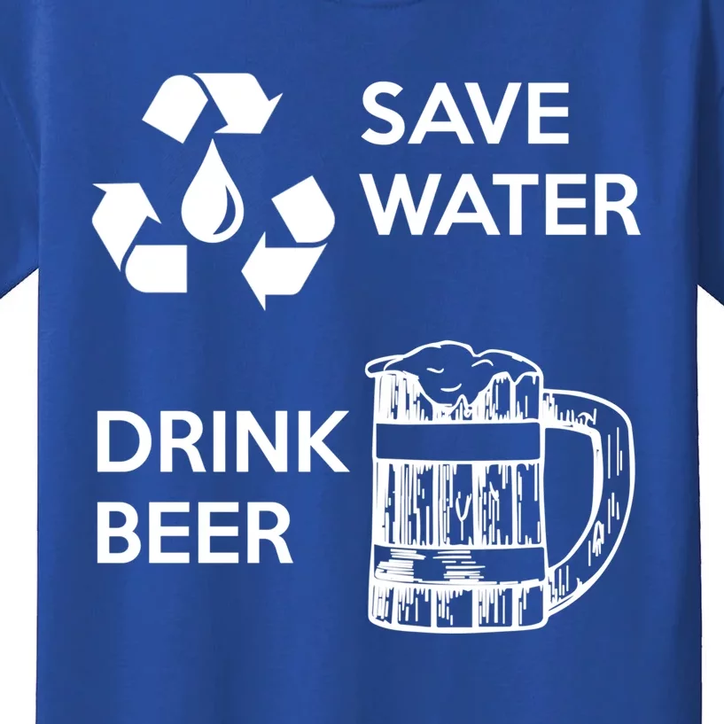 Save Water Beer Sarcastic Humor Party Christmas Funny Gift Great Gift Kids T-Shirt