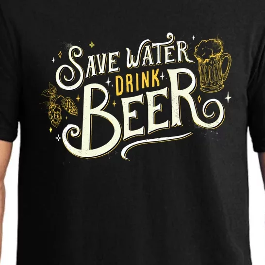 Save Water Beer Gift Beer Alcohol Party Funny Pub Cool Gift Pajama Set