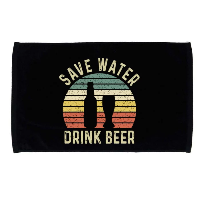 Save Water Beer Vintage Retro Meaningful Gift Microfiber Hand Towel