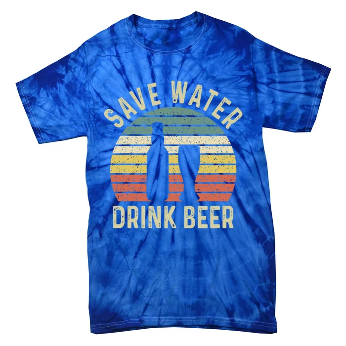 Save Water Beer Vintage Retro Meaningful Gift Tie-Dye T-Shirt